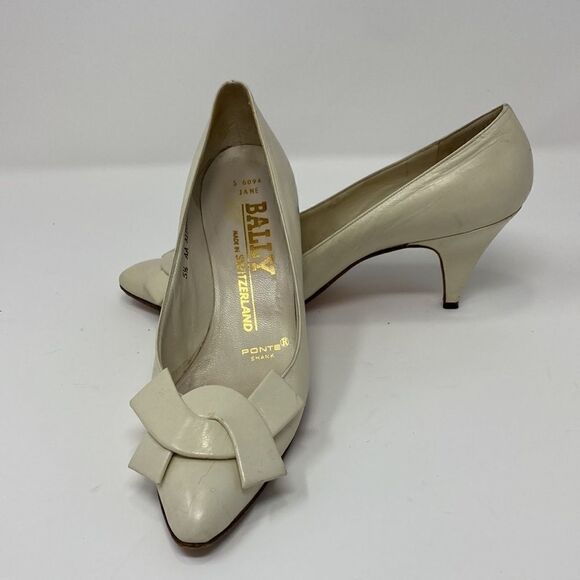 Vintage Bally Switzerland “Jane” Ponte Shank Leather Heels - Picture 1 of 12